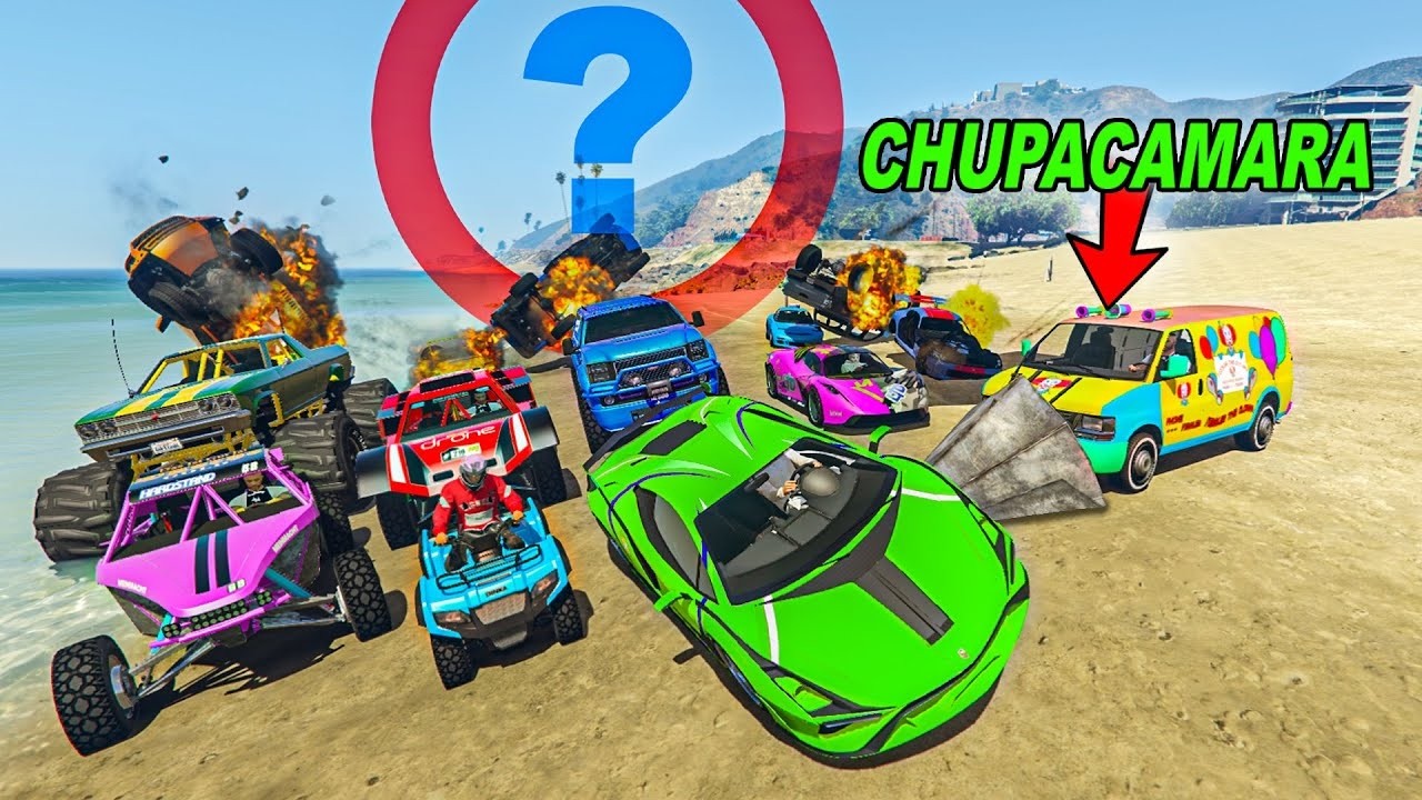 EL ÚLTIMO EXPLOTA CON COCHES ALEATORIOS! CHUPACÁMARA DETECTADO!! - GTA 5 ONLINE