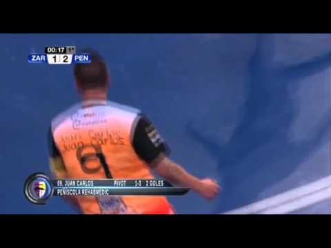Gol Juan Carlos (1-3) en DLink Zaragoza - Peñíscola Rehab Medic. J26, 1ªDiv