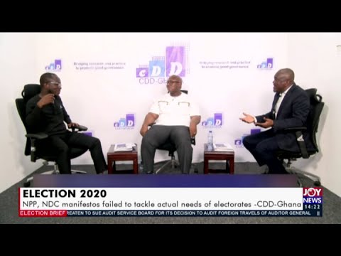 NPP, NDC manifestos failed to tackle actual needs of electorates – CDD-Ghana (22-10-20)