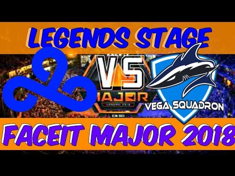 Cloud9 vs Vega Squadron - Mirage - FACEIT Major london 2018 - Legends Stage - csgo highlights