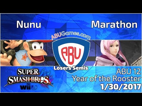 ABU 12: Nunu (Diddy) vs. Marathon (Robin) - SSB4 Singles Losers Semis
