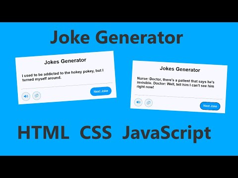 Jokes Generator Html Css Javascript Childish Coder