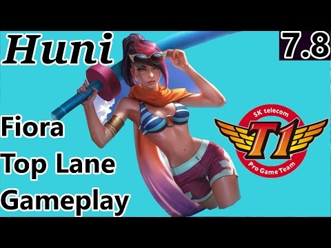 Huni Fiora Top Lane Full Gameplay Season 7 Patch 7.8