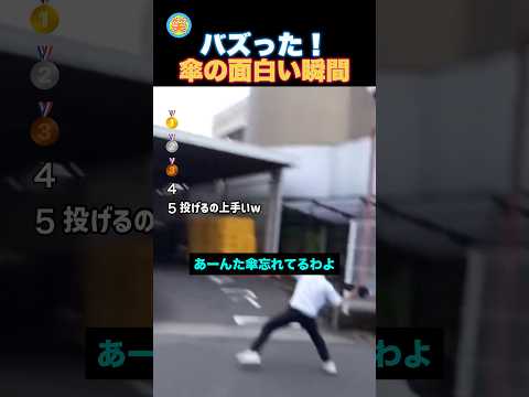 傘の面白い瞬間！
