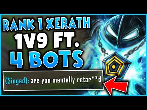 #1 XERATH MOST DIFFICULT GAME EVER (4 INTING TEAMMATES) - League of Legends