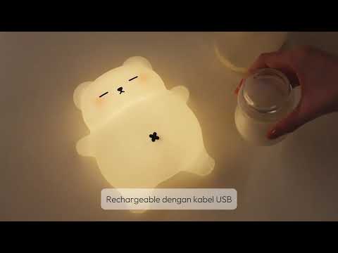Gambar Informa Lampu Tidur Portabel Sleepy Bear - Putih