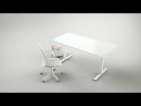 Manual wooden height adjustable desk
