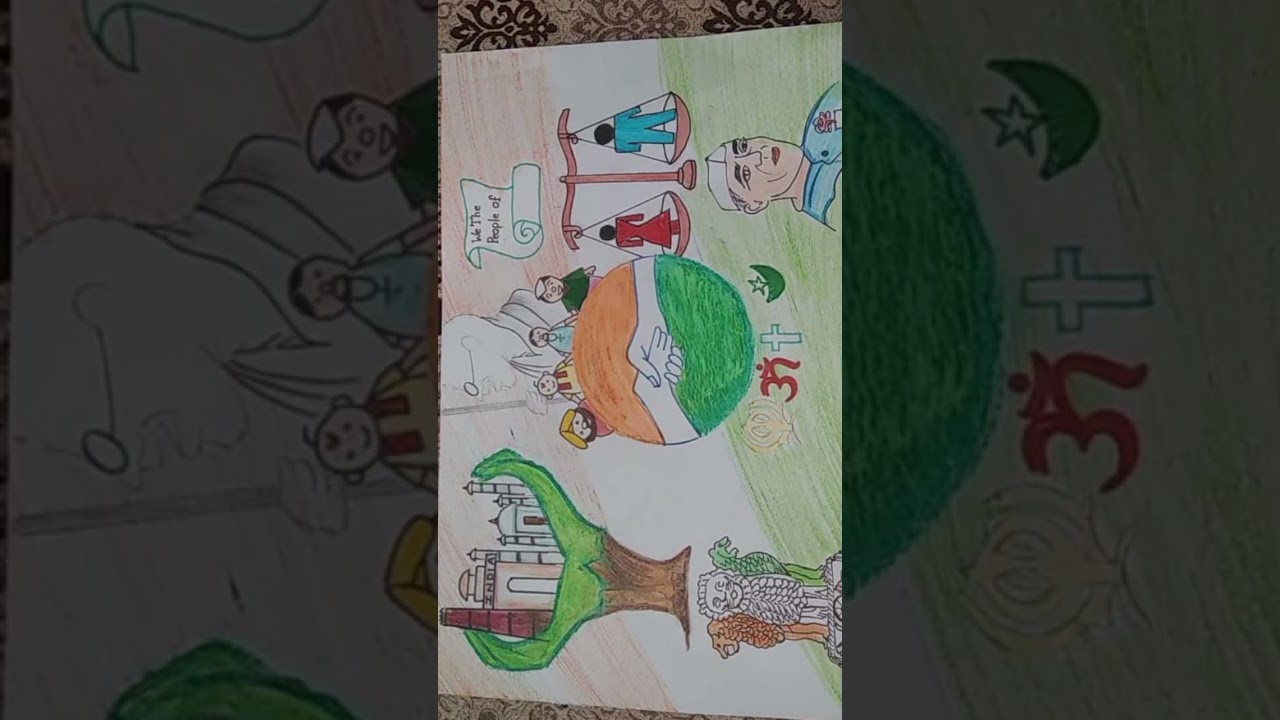 Drawing on Constitution Day #india #indian #constitution #indianconstitution #drawing #painting#yt