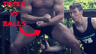 MY NUTS VS A TASER *230 MILLION VOLTS* | Bodybuilder VS Taser 2 | Crazy Stun Gun Challenge Fail