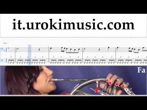 Corso di Corno Schubert - Ave Maria Tablature Tab Parte#2 um-b276