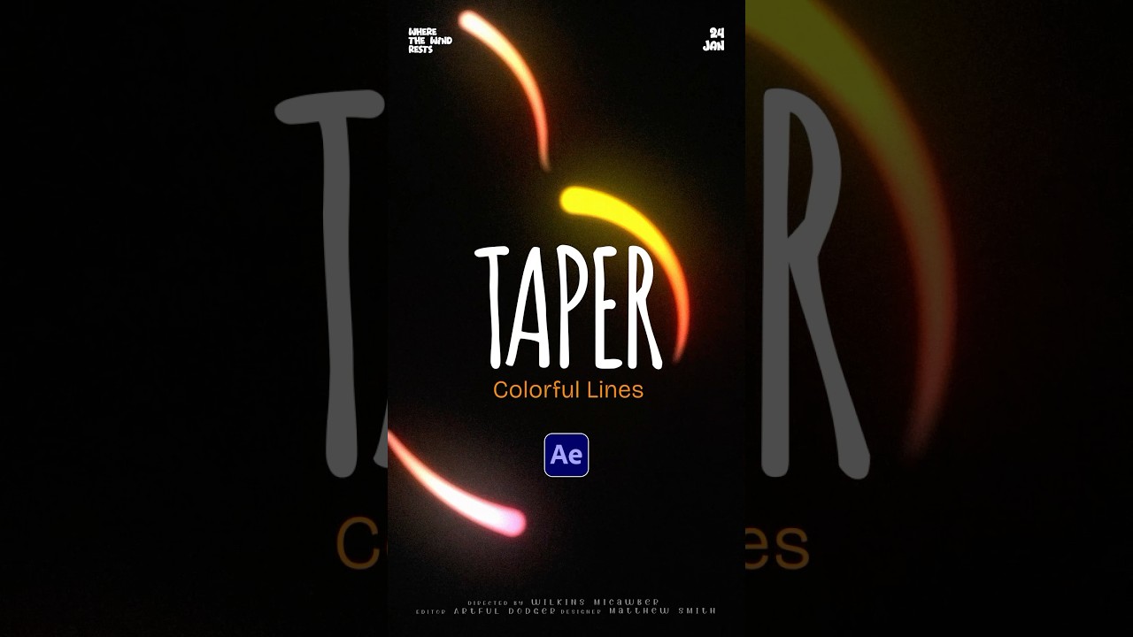 Create Colorful Tapered Line Motion Graphics in After Effects