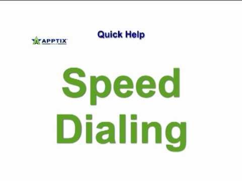ApptixVoice Quick Help Speed Dialing