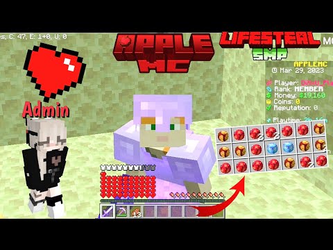 How I Become  OVERPOWERED on This DEADLIEST LIFESTEAL SMP || apple mc banana realm #minecraft