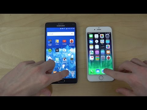Samsung Galaxy Note 4 Android 5.0 Lollipop vs. iPhone 6 iOS 8.3 - Internet Browser Speed Test (4K)