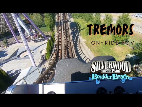 On-ride point of view of Tremors