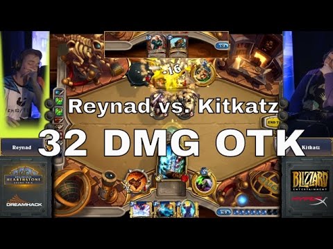 Reynad vs. Kitkatz - 32 WEAPON DMG OTK - Hearthstone DreamHack Grand Prix 2016