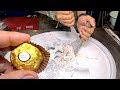 ICE CREAM ROLLS Ferrero Rocher Chocolate Banana Mango Red Ice Cream Roll And Durian