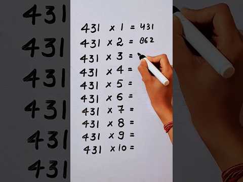 Write the Table of 431 in 19 second only..#maths #mathshack #mathematicks ‎@study_care0 