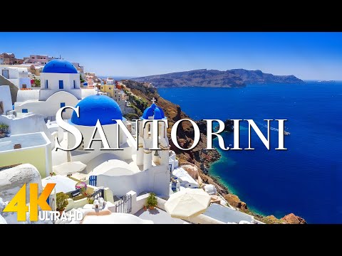Santorini 4K - Scenisk afslapningsfilm med inspirerende filmisk musik - 4K Video Ultra HD
