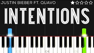 Justin Bieber - Intentions ft Quavo  EASY Piano Tu