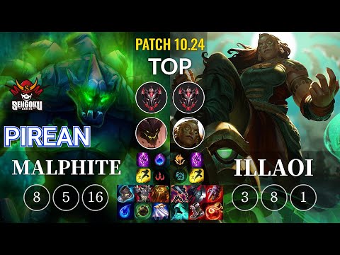 SG Pirean Malphite vs Illaoi Top - KR Patch 10.24