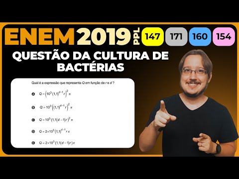 ENEM 2019 || Função || Uma equipe de cientistas decidiu iniciar uma cultura com exemplares de uma