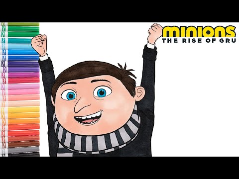 Minions: The Rise of Gru - Young Gru Coloring Book Page | Coloring with Markers