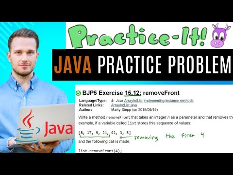 Java Practice It Exercise 15 12 Removefront Arraylist Implementing Instance Methods