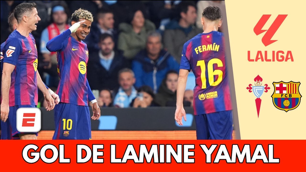 QUÉ PARTIDAZO Lamine Yamal pone arriba de nuevo al BARCELONA y anota el 3-2 ante el CELTA | La Liga