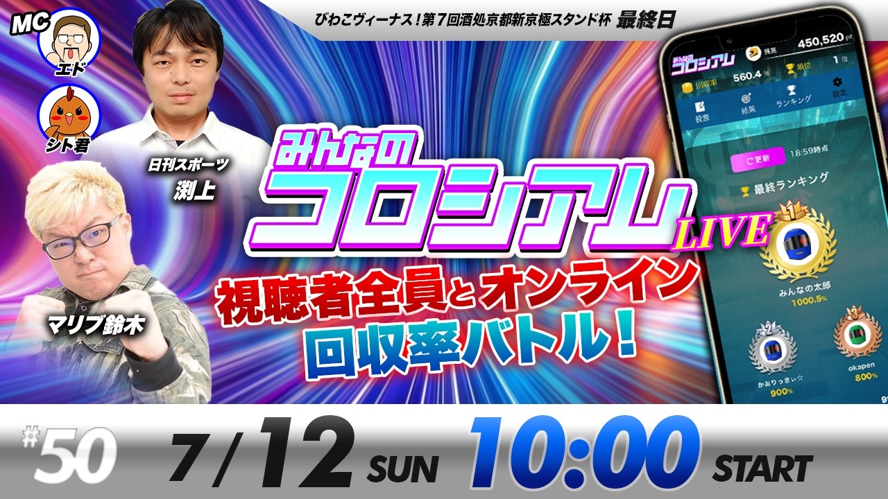 みんなのコロシアムライブ | マリブ鈴木＆日刊スポーツ渕上 | ボートレースコロシアム