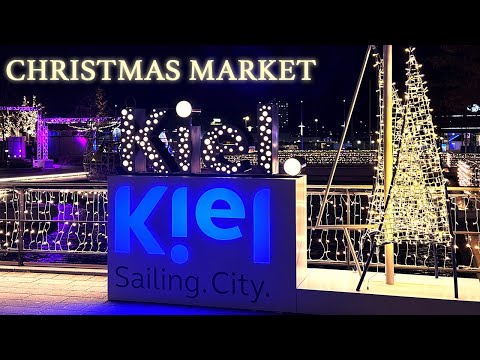 Walking in Kiel at Night | Christmas Is Coming | Germany Vlog 2025