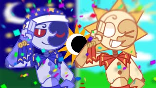 Cover art for ☾✹𝗠𝗘𝗦𝗠𝗘𝗥𝗜𝗭𝗘𝗥✹☽ but the sillies! ᅠ🌞Sun & Moon🌜