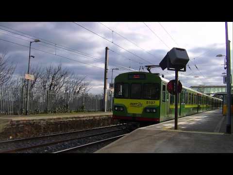 Dart trains number 8105 and 8107 - Killiney Station, Dublin