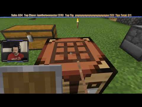 Minecraft 'Chill Stream' Aug  23, 2019 pt1   WATCH THAT STEP! Trapped in a Shaft!