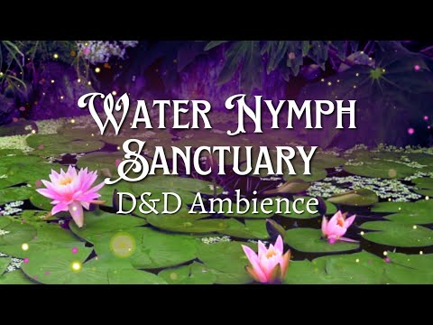 Water Nymph Sanctuary with Harp 🌸 | Magical Enchanted Forest Ambience | Peaceful Fantasy Zen Garden