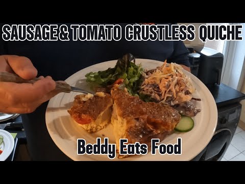 Crustless Sausage and Tomato Quiche