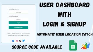 How to create a user dahboard System in web app script | Free Source Code