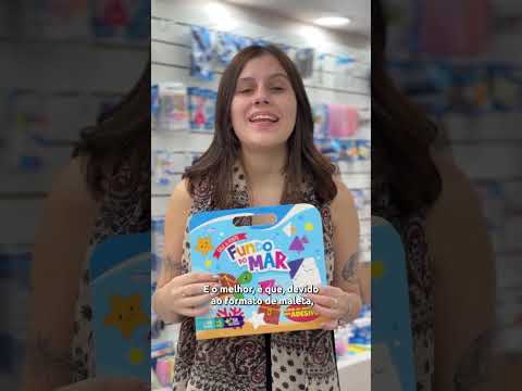 Vídeo do produto Cartilha Atividades Maleta Cole & Pinte Fundo do Mar 8 Folhas