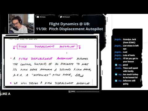 Flight Dynamics (11/30): Pitch Displacement Autopilot Example