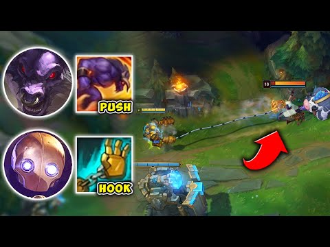 WE RAN THE MOST TROLL BOT COMP POSSIBLE! (HOOK + HEADBUTT = GG) - League of Legends