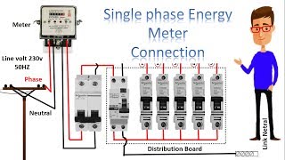 single phase meter wiring diagram | energy meter | energy meter connection by earthbondhon