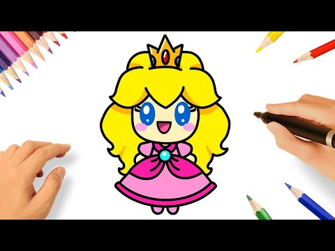 COMMENT DESSINER LA PRINCESSE PEACH KAWAII FACILE 👑