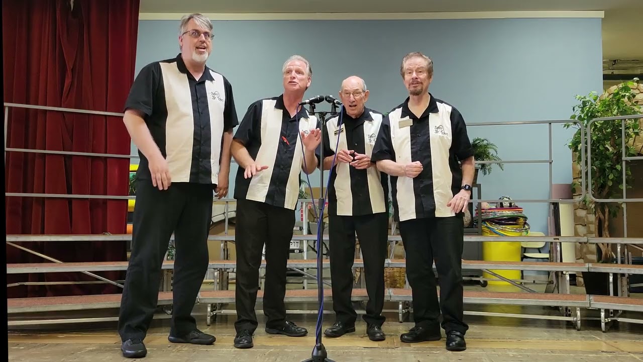 The Rivertown Sound Quartet singing ‘Ain't She Sweet’ at the Harmony Festival 2025 in St. Charles, MO.