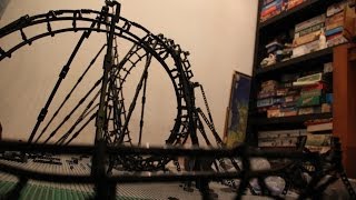 LEGO Roller Coaster with Corkscrew making - Time lapse