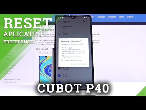 How to Reset App Preferences in CUBOT P40 – Erase all App Customizations