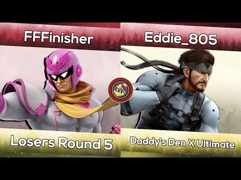 FFFinisher (Captain Falcon) vs. Eddie_805 (Snake) | Daddy's Den X Ultimate | Smash Ultimate LR5