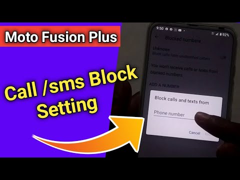 Moto Fusion Plus calls / sms Block setting 🔥