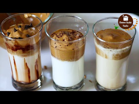 కాఫీ పొడి ఉంటేచాలు ఇంటిల్లిపాదికి నచ్చేలా Coffee Day లో దొరికే కాఫీ రెడీ(3 Way)Dalgona Coffee Recipe