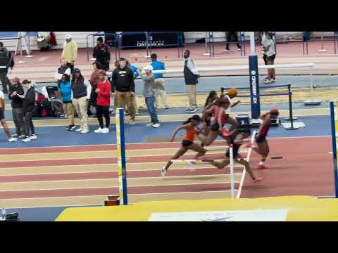 Girls 60m Dash Heat 2 Holiday Invitational #1 Indoor Track Meet 2024 Birmingham CrossPlex Alabama 4K