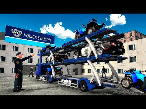 US Police ATV Quad Bike Plane Transport Game Gameplay